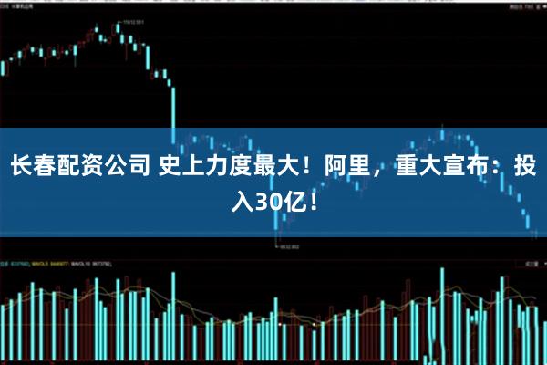 长春配资公司 史上力度最大！阿里，重大宣布：投入30亿！
